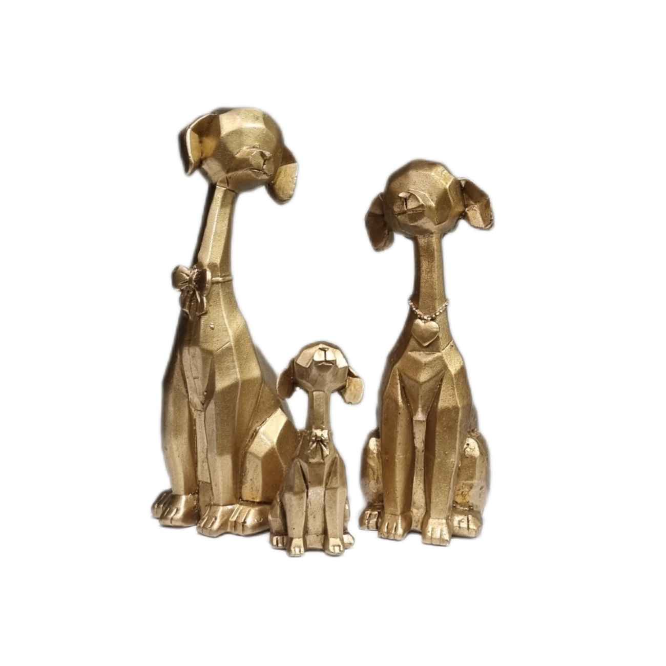 Main image of 四件套几何立体派猛犸象雕像 – 艺术摆件