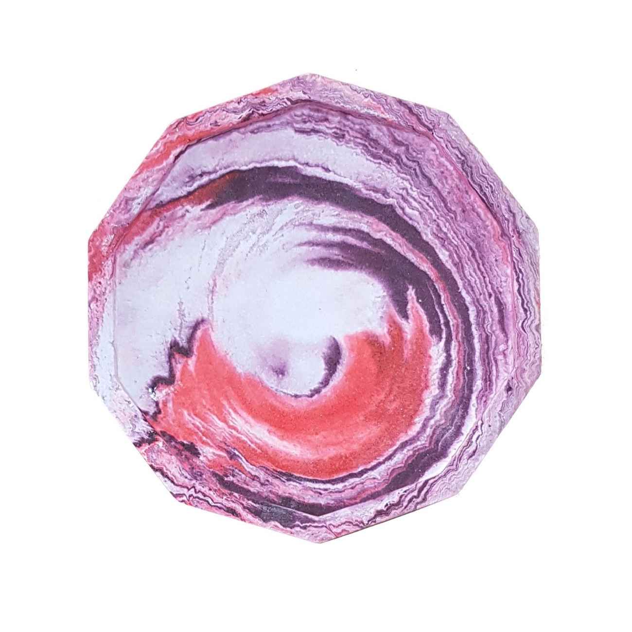 手工混凝土托盘 – 八角形耐用,家居装饰