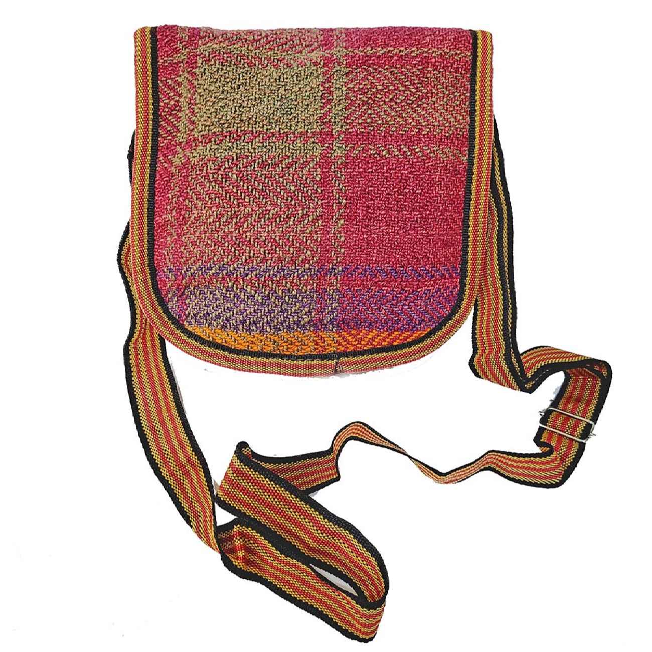 女款手工粉色波斯Jajim斜挎肩包