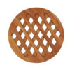 Thumbnail 2: 复古柚木格栅隔热垫 – 手工制作，适合火锅