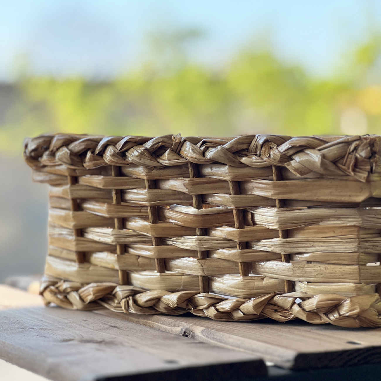 手工编织收纳篮 – 适合搁架使用