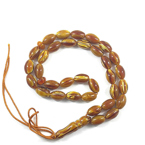 伊斯兰深色Sandalus树脂念珠 —— 33颗祈祷珠 Tasbih