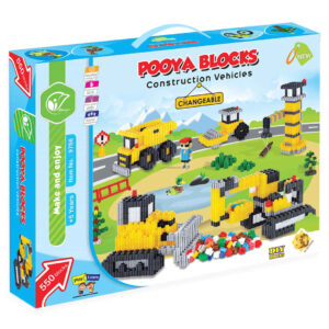 Pooya Blocks 建筑车辆玩具套装 – 适合5岁以上，550件