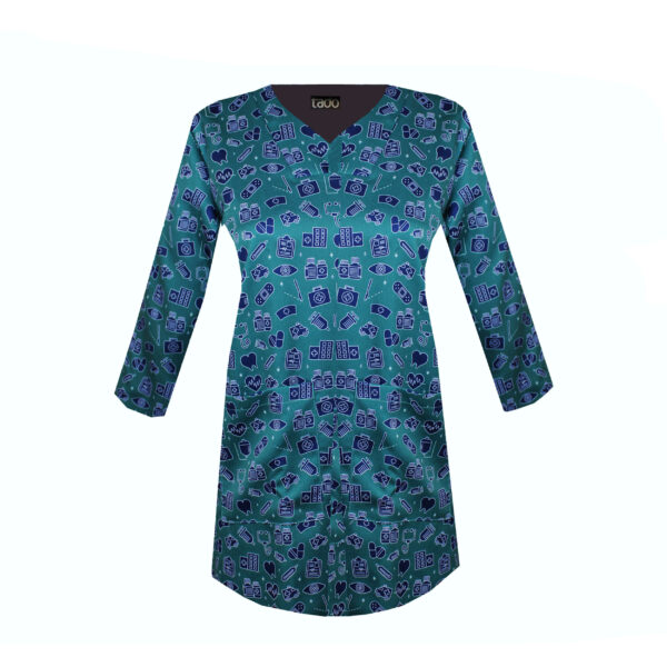 女士V领医用手术服——简洁与多功能