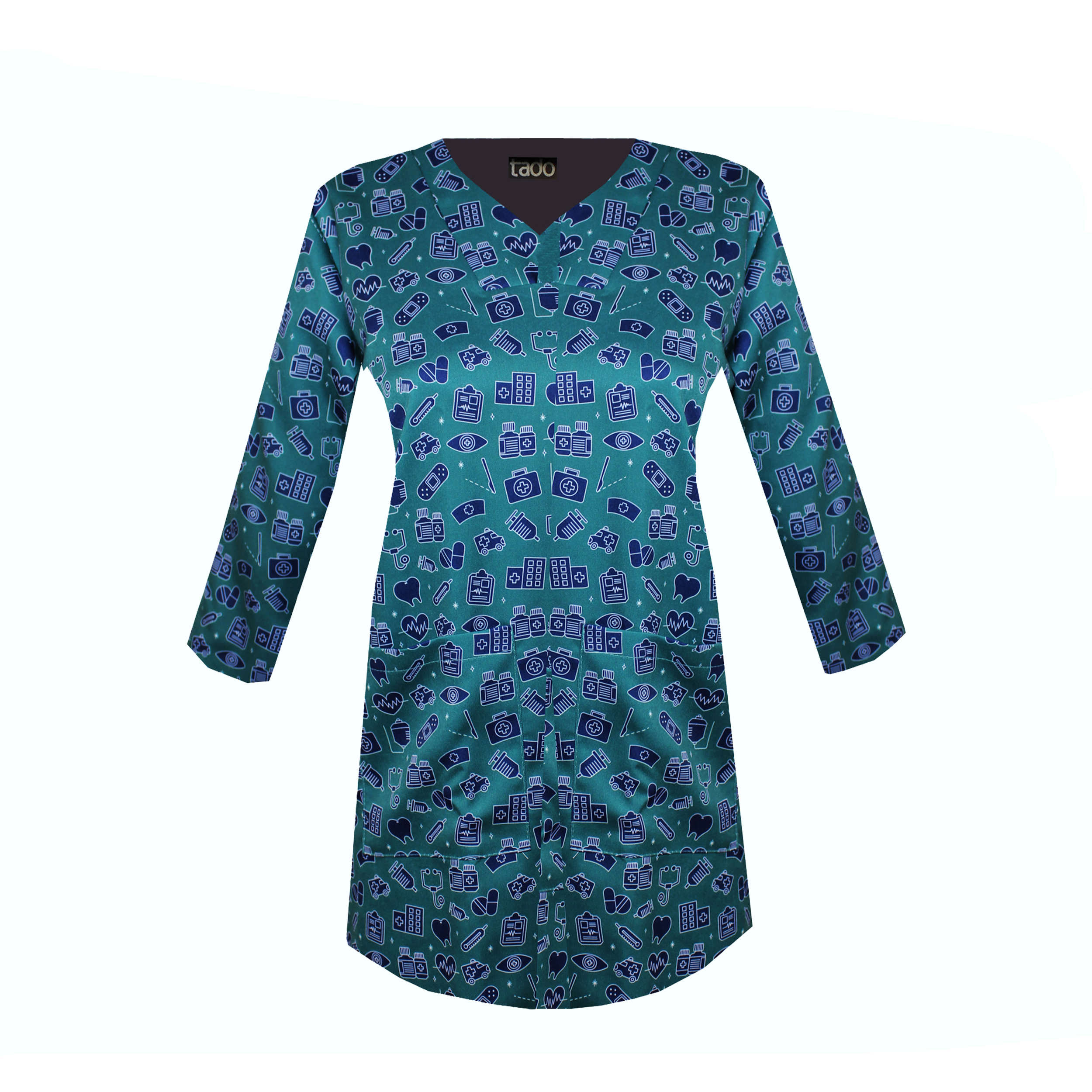 Main image of 女士V领医用手术服——简洁与多功能