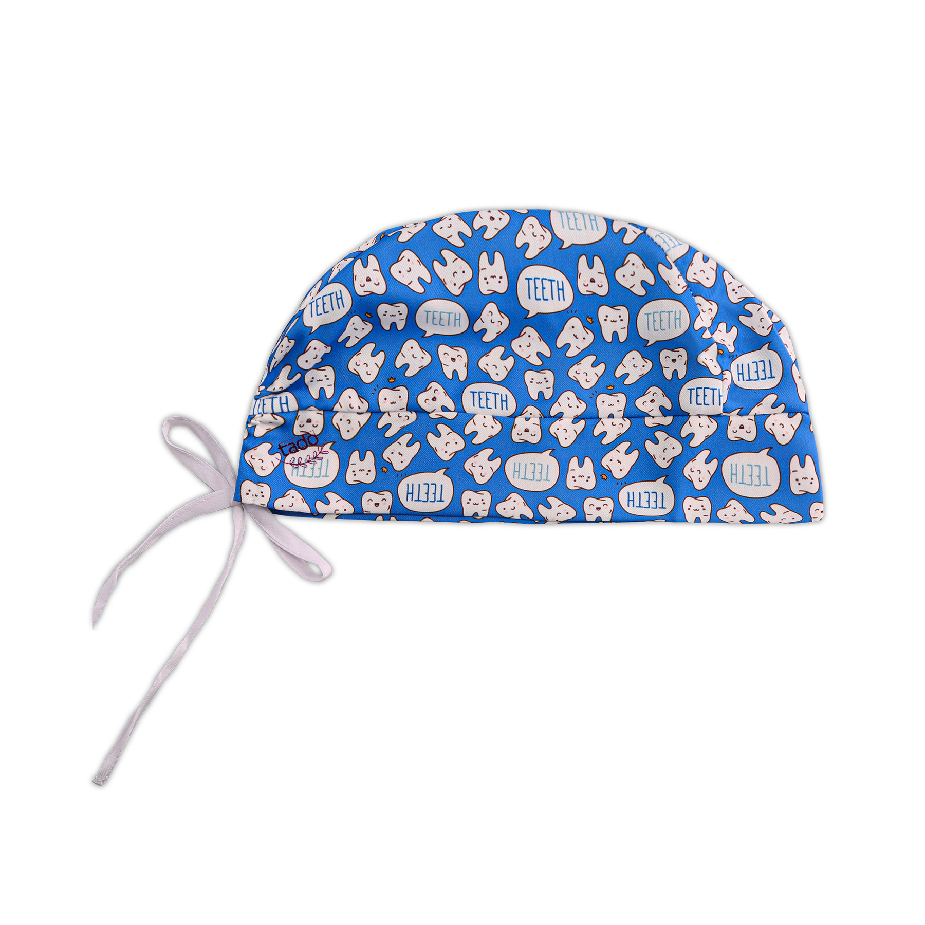 男士蓝色牙医工作服上衣与帽子套装——专业与实用