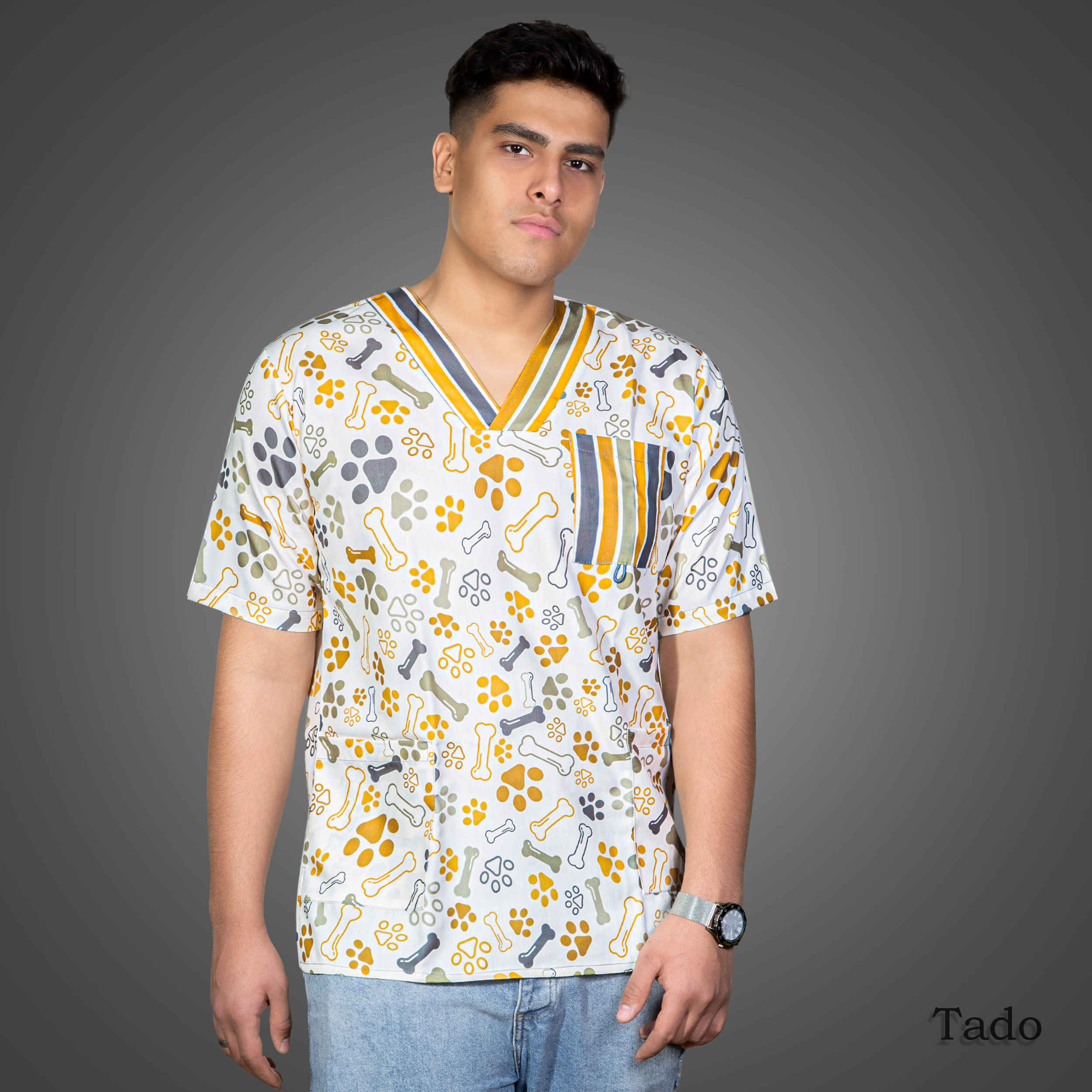 男士兽医工作服上衣——耐用与实用