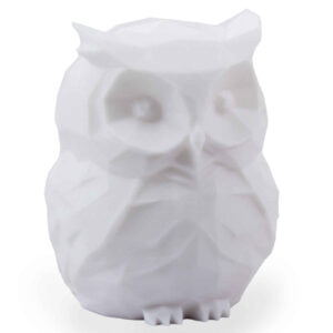 白色猫头鹰陶瓷雕像 – 礼品装饰鸟类艺术品
