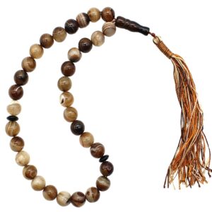 伊斯兰棕色玛瑙念珠 —— 33颗祈祷珠 Tasbih