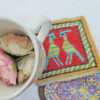 Thumbnail 3: 手工波斯Kilim编织杯垫 – 户枭图案