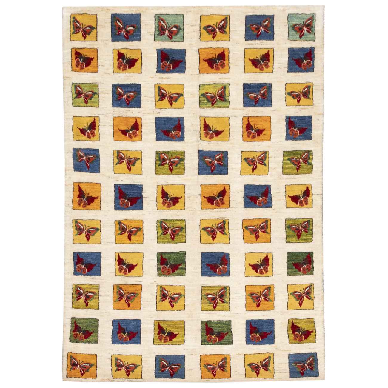 Main image of 真正波斯加贝羊毛地毯 手工编织于法尔斯