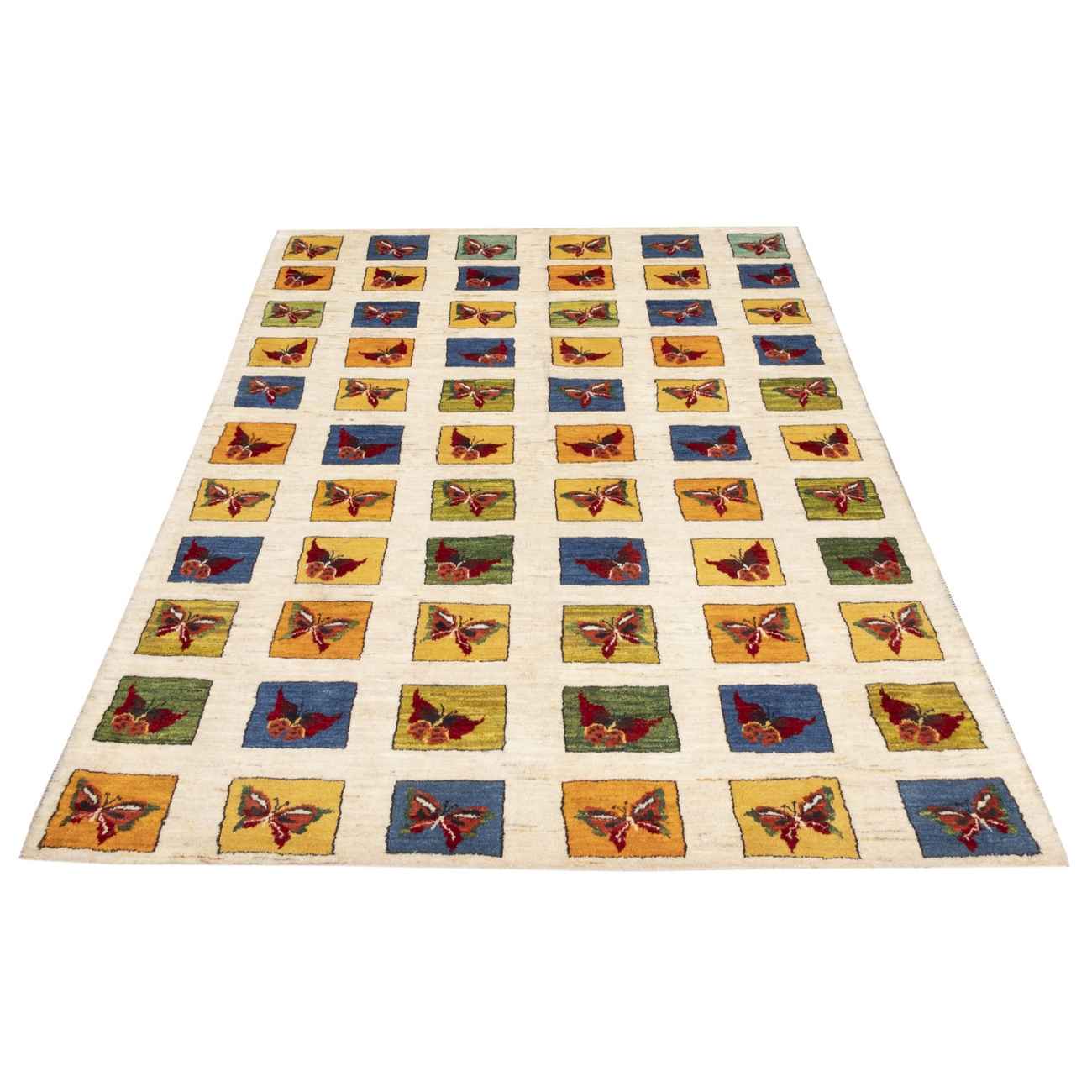 真正波斯加贝羊毛地毯 手工编织于法尔斯