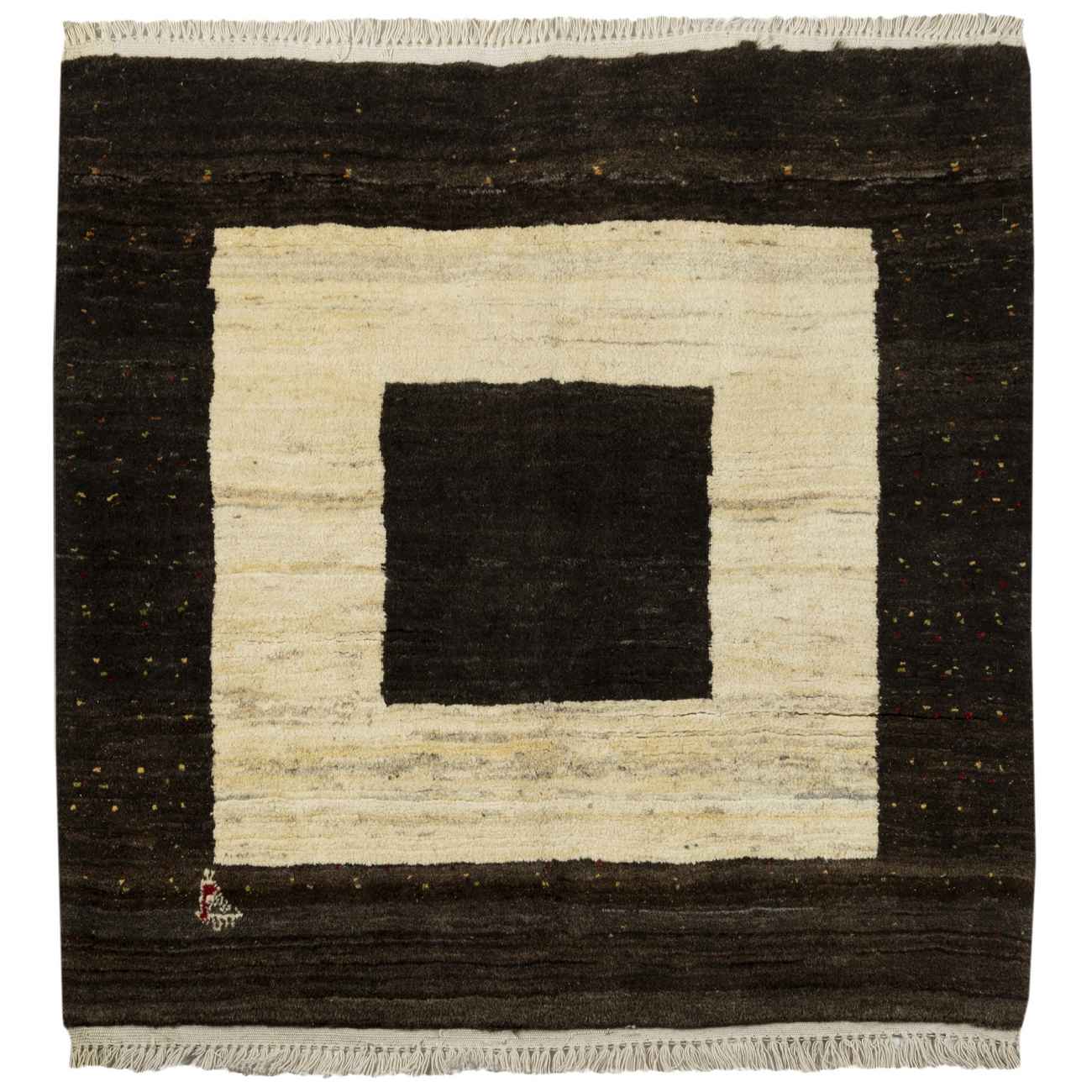 Main image of 真正波斯加贝羊毛地毯 手工编织 奶油色与棕色