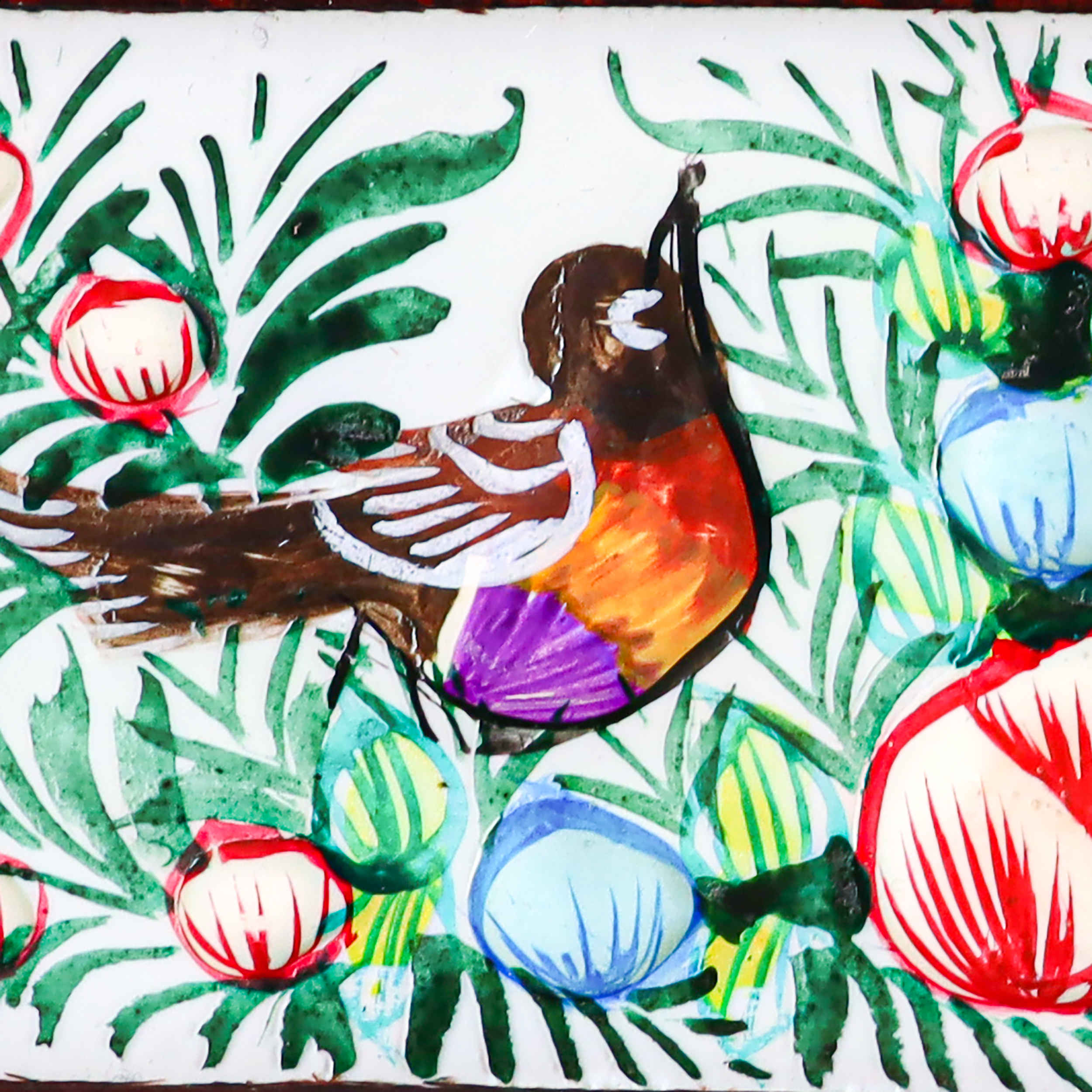 木质镜框 – Khatamkari 浮雕微型设计