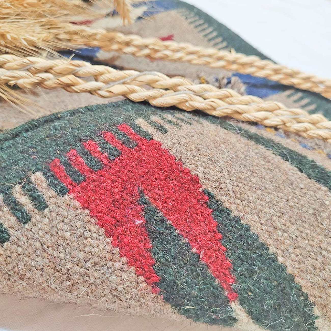 正宗波斯羊毛基利姆地毯 手工编织于设拉子 卡什库里 奶油色