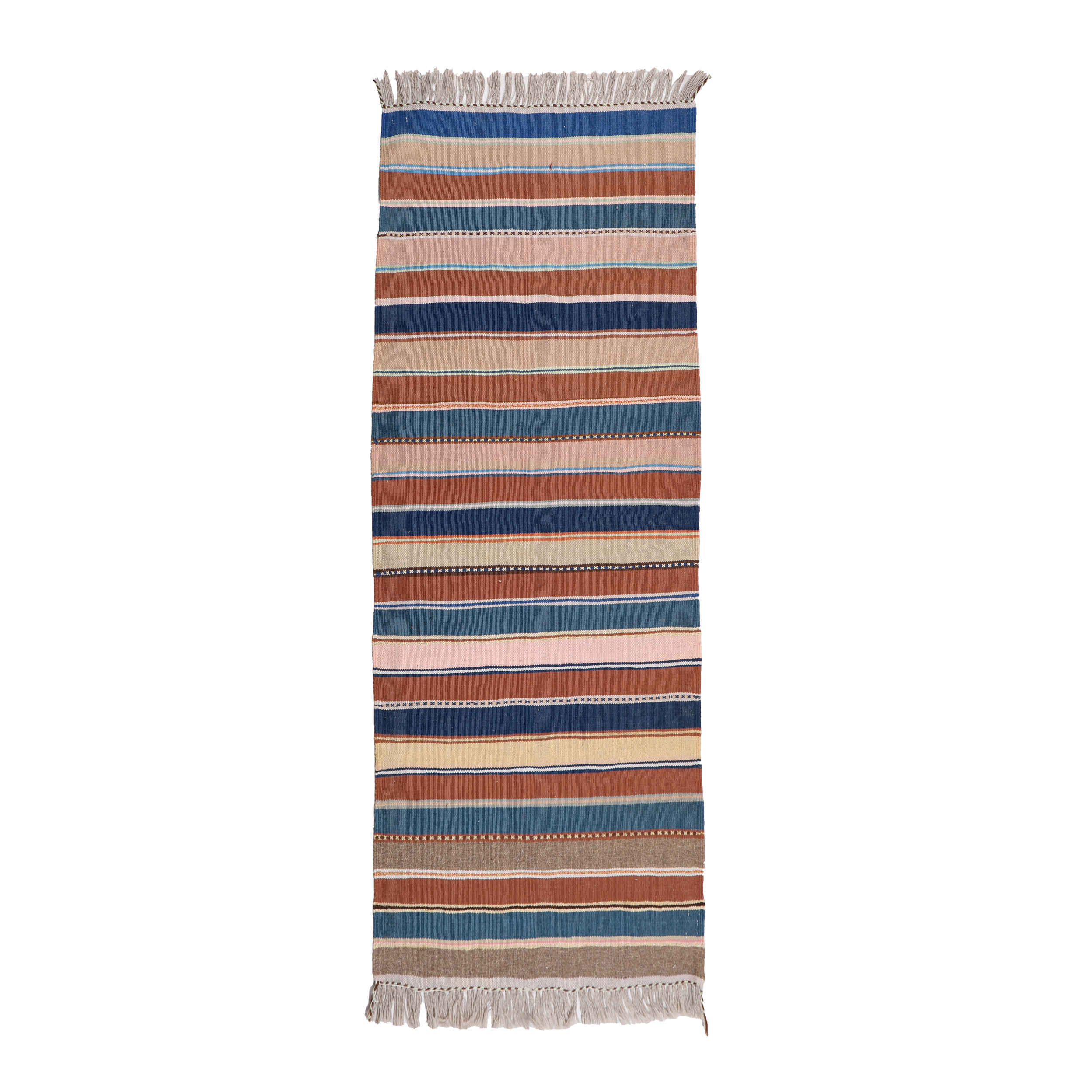 Main image of 波斯羊毛基利姆地毯 手工编织于伊斯法罕 条纹