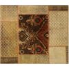 Thumbnail 4: 复古波斯手工打结拼布地毯 几何棕色