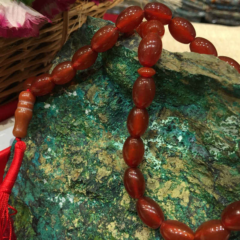 伊斯兰红色玛瑙念珠 II —— 33颗祈祷珠 Tasbih