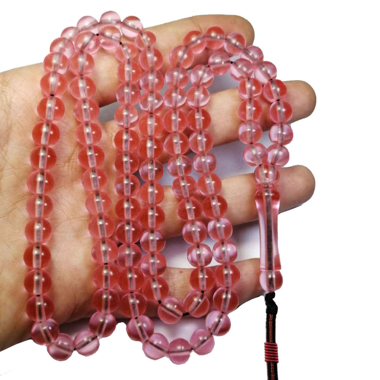 伊斯兰粉色Sandalus树脂念珠 —— 101颗祈祷珠 Tasbih