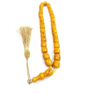 伊斯兰黄色Sandalus树脂念珠 —— 33颗祈祷珠 Tasbih