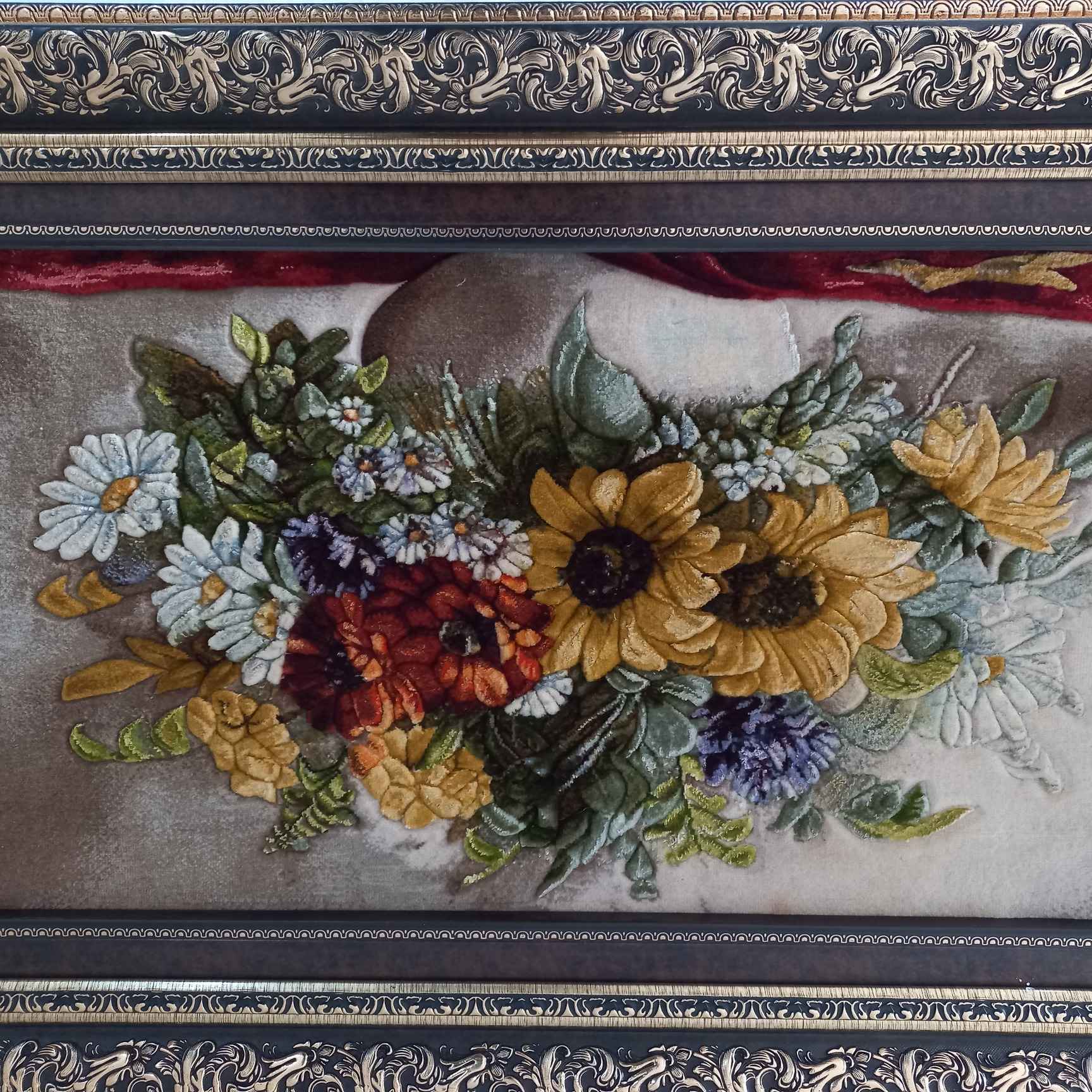 手工结波斯挂毯 – 向日葵图案