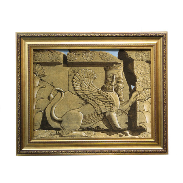 手工结波斯挂毯 – 塔布里兹，阿契美尼德狮子图案