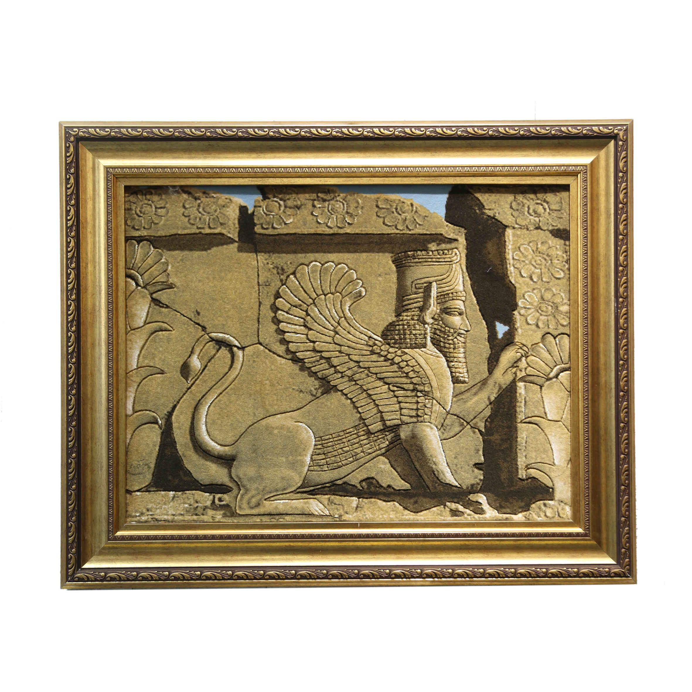 Main image of 手工结波斯挂毯 – 塔布里兹，阿契美尼德狮子图案