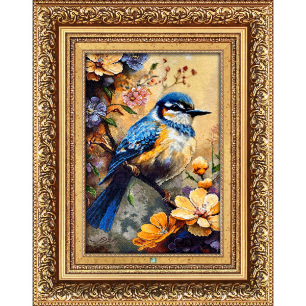 手工结波斯挂毯 – 塔布里兹，鸟与花图案