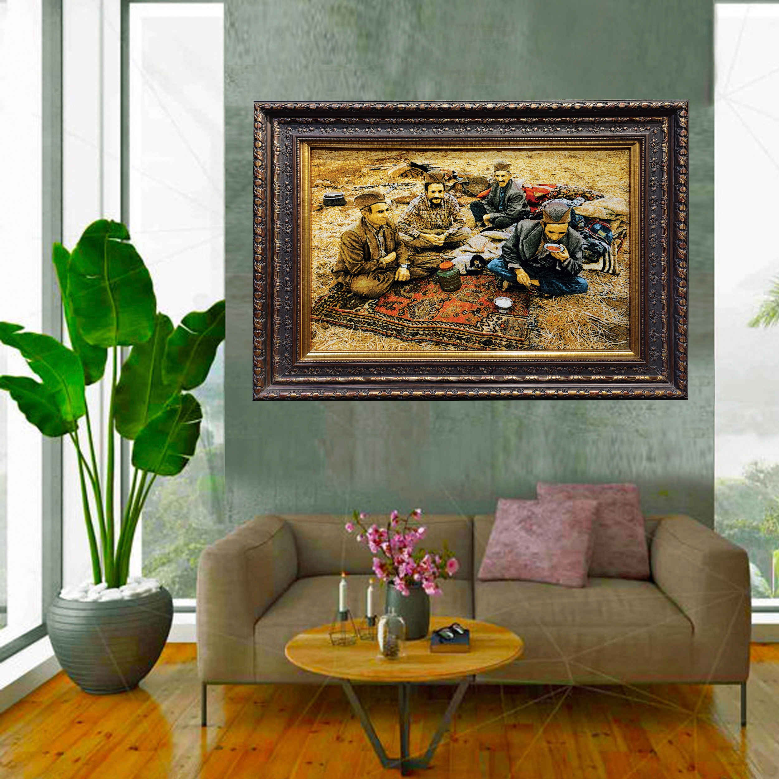 手工结波斯挂毯 – 塔布里兹，游牧民族图案