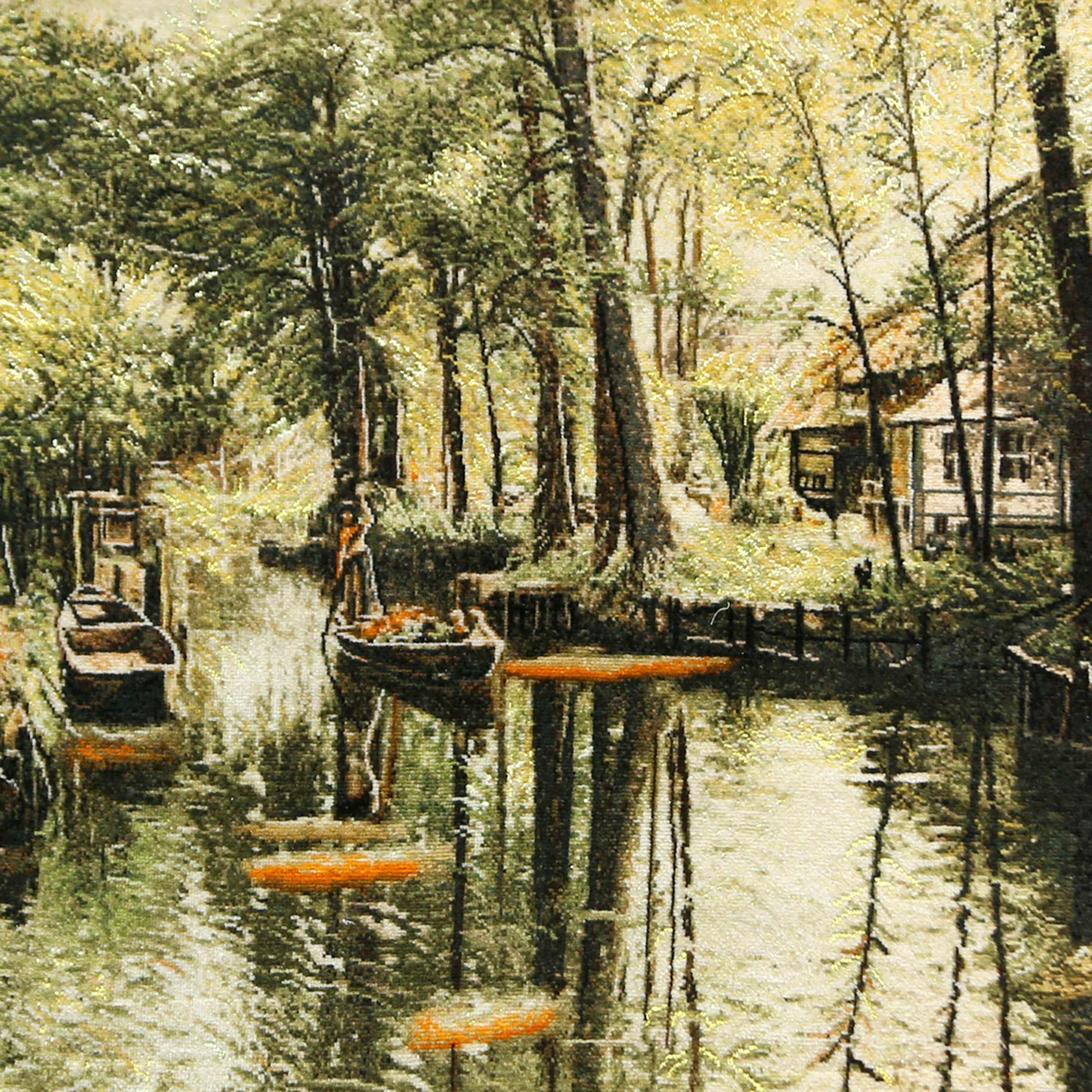 手工结波斯挂毯 – 塔布里兹，河流图案