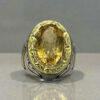 Thumbnail 3: 波斯男士黄水晶纯银戒指——Aref款