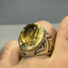 Thumbnail 7: 波斯男士黄水晶纯银戒指——Aref款