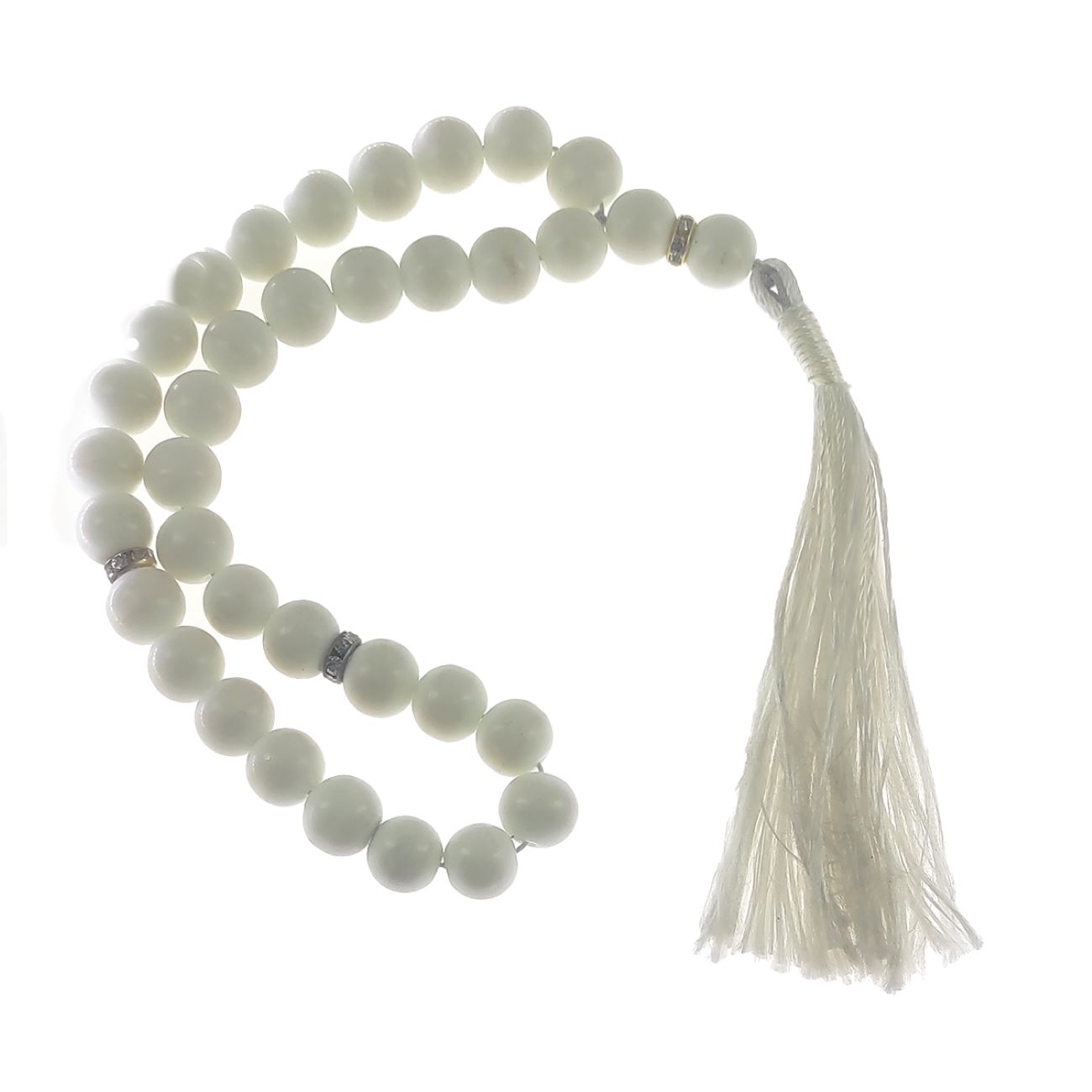 Main image of 伊斯兰白玛瑙念珠 —— 33颗祈祷珠 Tasbih