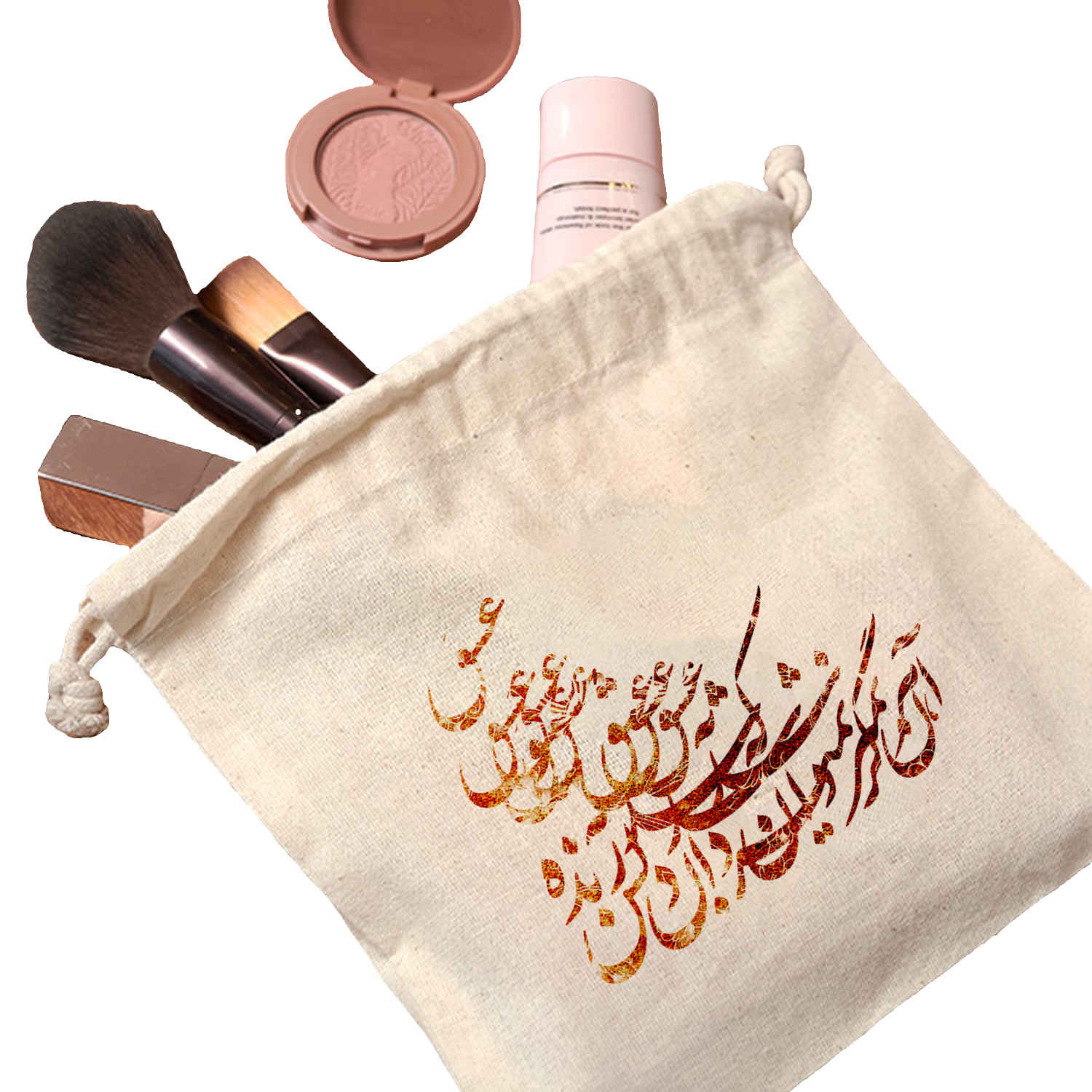 抽绳棉布收纳袋 – 环保可重复使用,亚麻材质