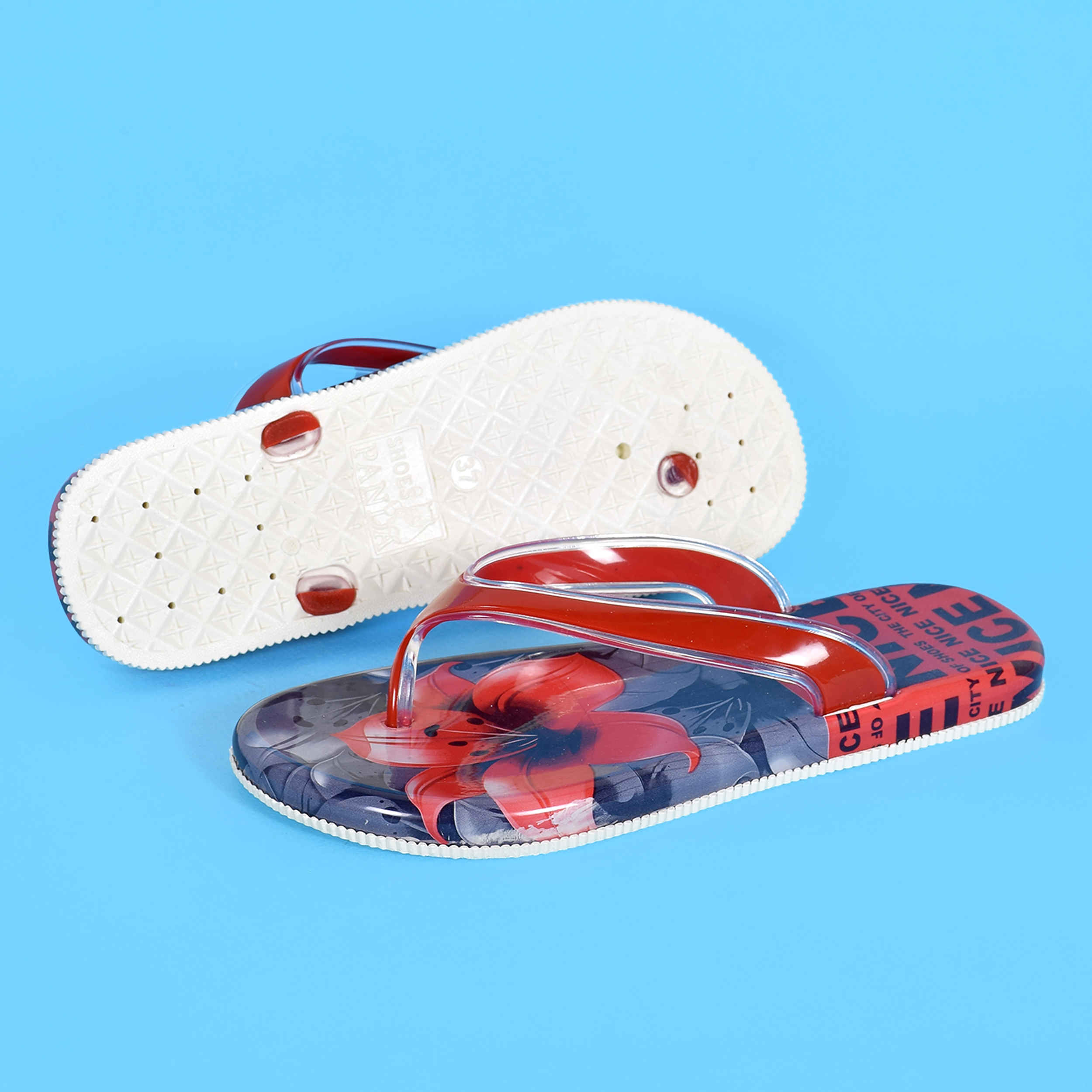 女士毛绒夹脚拖鞋——沙滩款