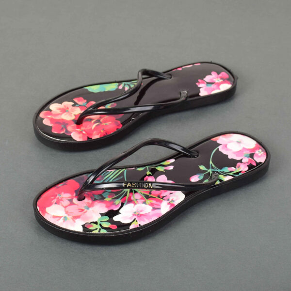 女士毛绒图案夹脚拖鞋——沙滩款