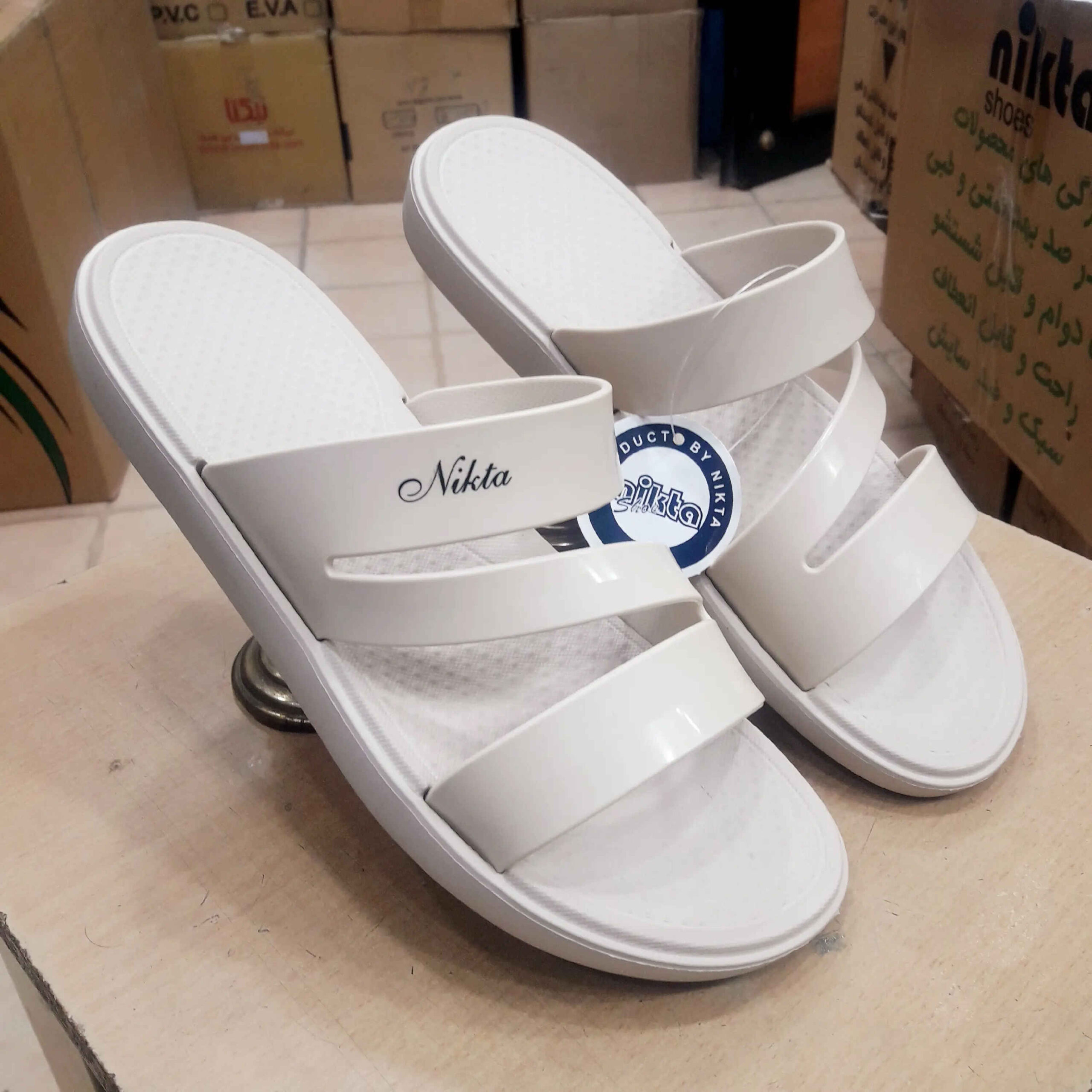 女士朝觐/副朝白色 Ihram 拖鞋 G4660