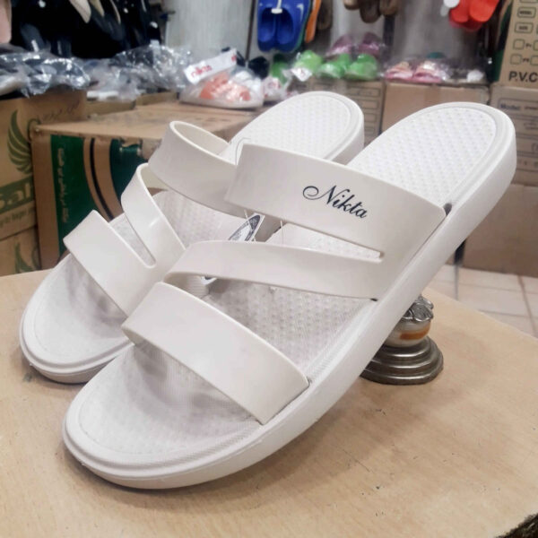 女士朝觐/副朝白色 Ihram 拖鞋 G4660