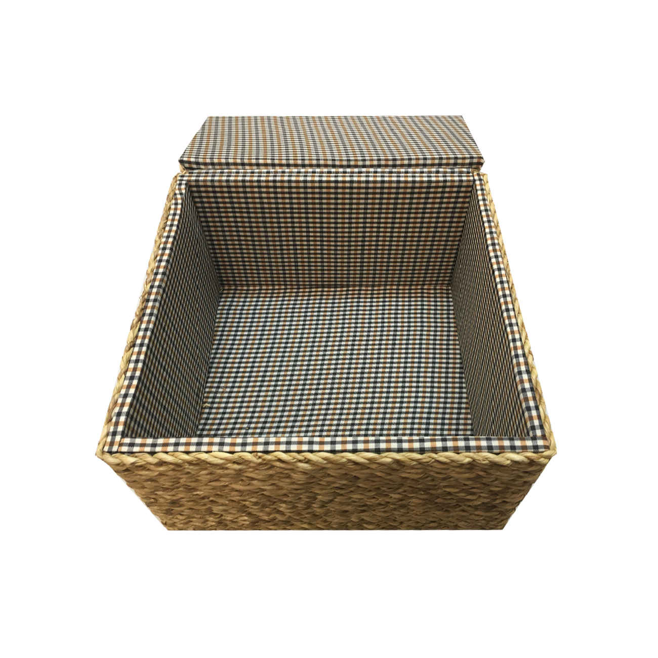 手工编织带盖编织篮卡梅莉娅款