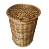 Thumbnail 3: 洗衣用带盖手工编织柳条篮