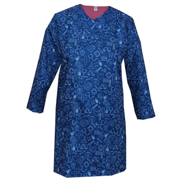 女士蓝色医用手术服上衣——鲜艳与舒适