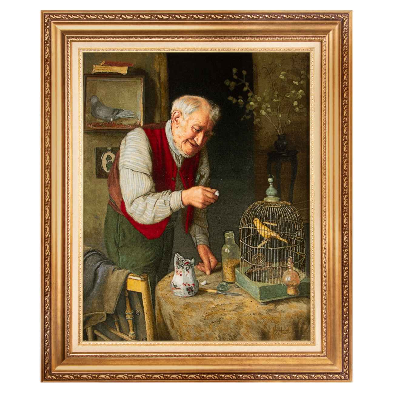 Main image of 手工结波斯挂毯 – 塔布里兹，查尔斯·斯彭斯利赫喜爱的宠物图案