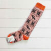 Thumbnail 2: 女士及膝袜——橙色鹿图案