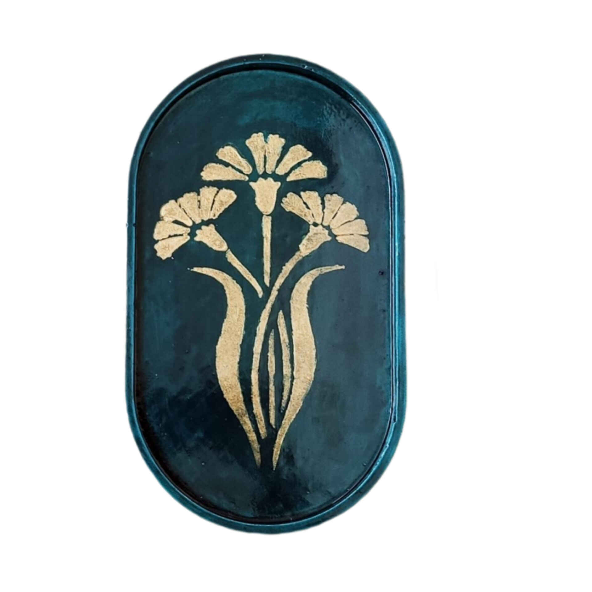 Main image of 艺术混凝土托盘 – 花卉设计