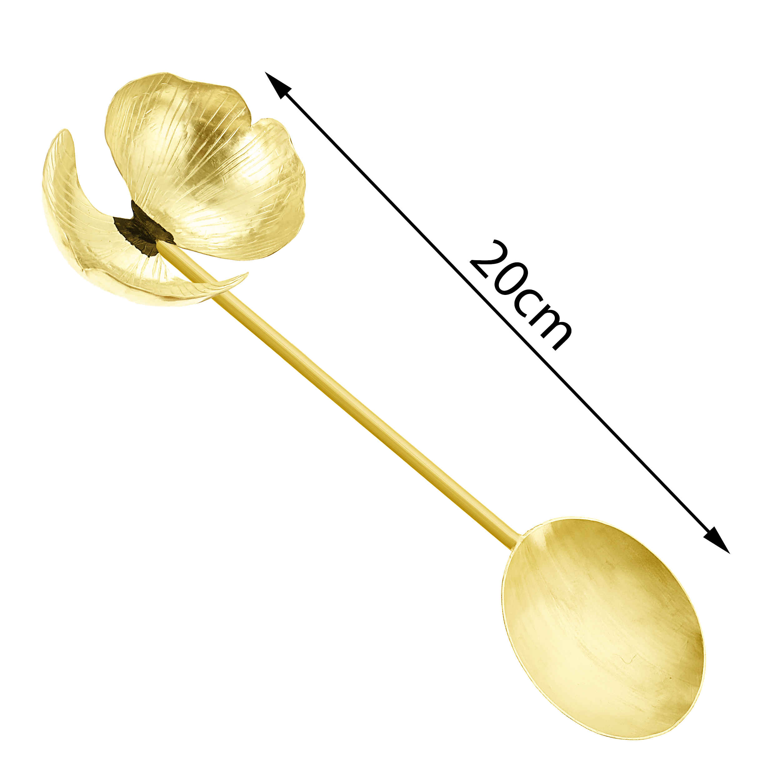 黄铜兰花设计坚果勺