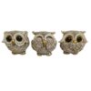 Thumbnail 5: 三件套猫头鹰雕像 – 趣味鸟类艺术装饰
