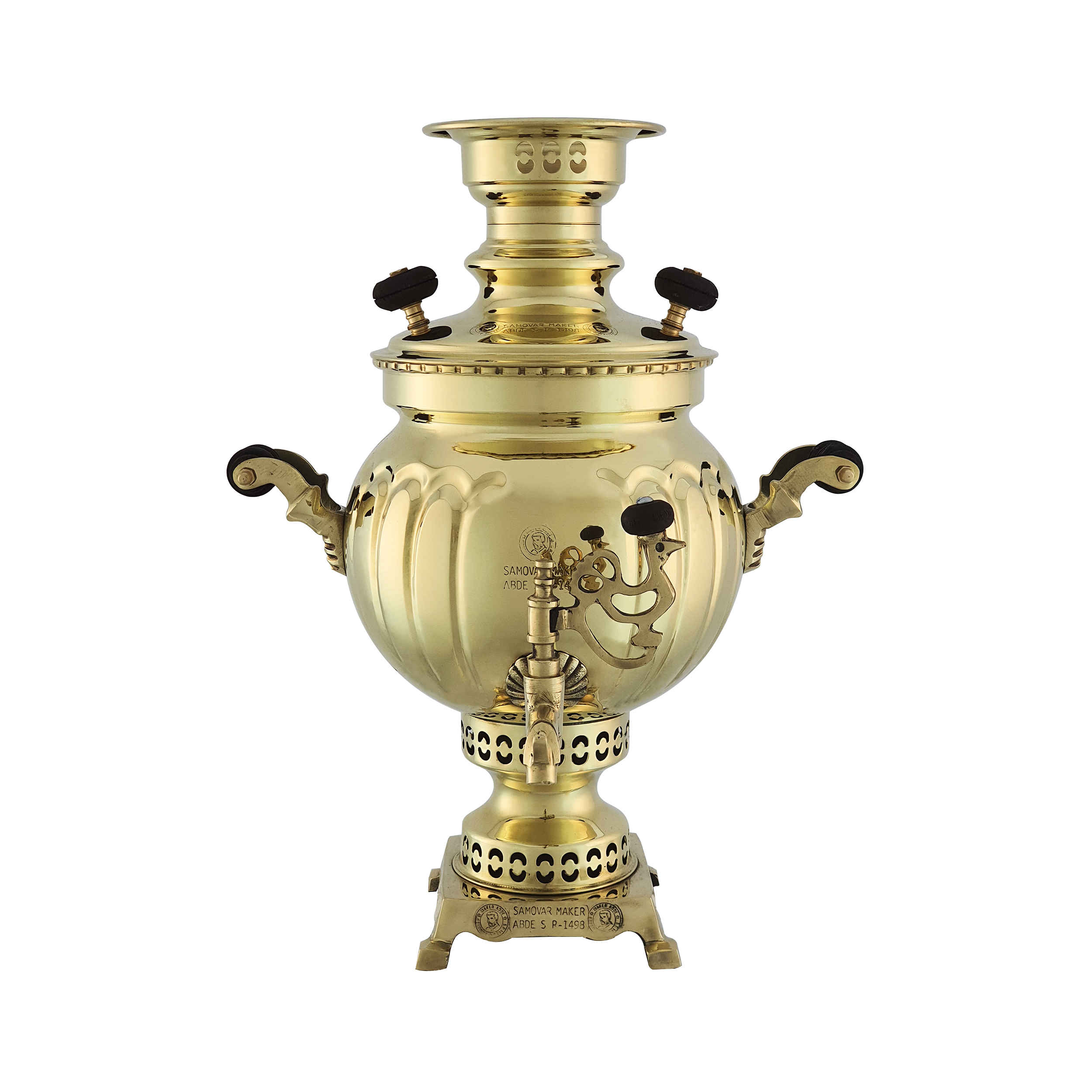 Main image of 波斯黄铜茶炊装饰炭火茶壶 3.5 升