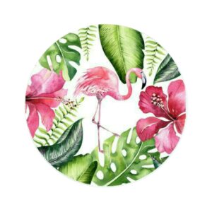 装饰陶瓷盘——手绘“火烈鸟”图案