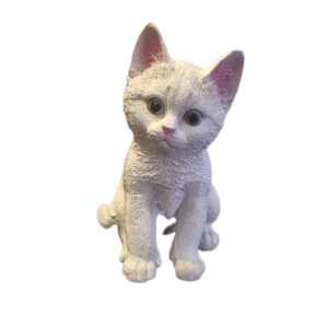 装饰坐姿小猫雕像 – 可爱猫咪艺术摆件