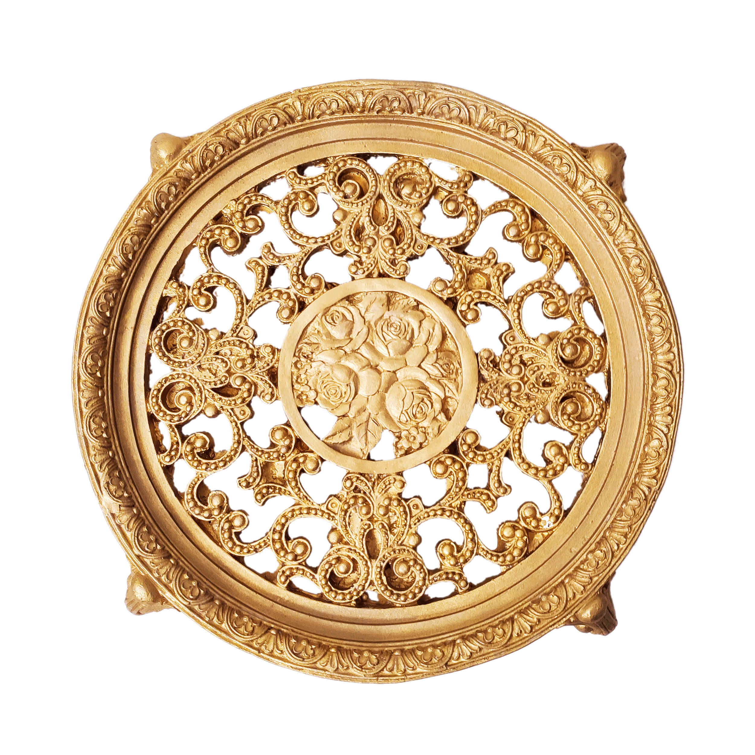 装饰托盘 聚树脂花卉传统设计